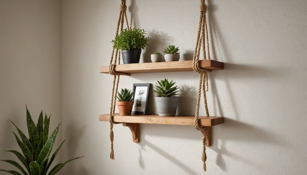 Comment fabriquer une étagère murale suspendue avec des cordes