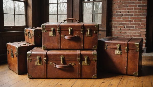 Les malles de voyage en cuir patiné racontent une belle histoire
